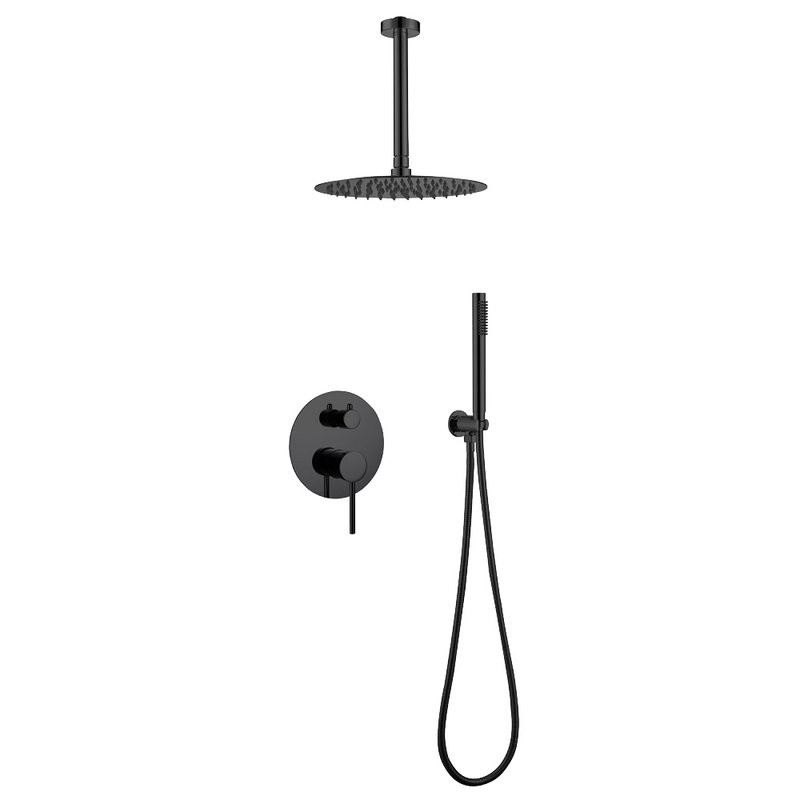 Душевой комплект Abber Emotion AF8821B С ВНУТРЕННЕЙ ЧАСТЬЮ, матовый черный