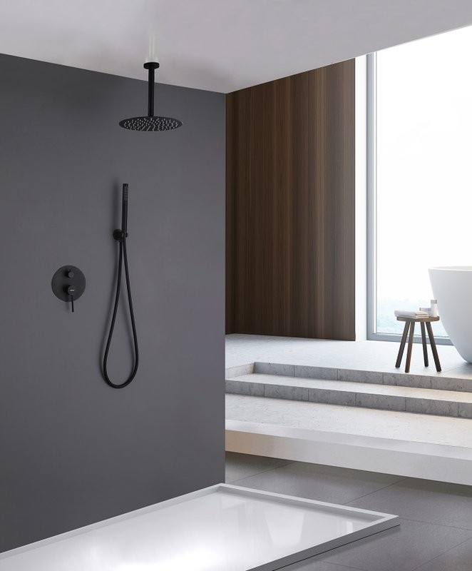 Душевой комплект Abber Emotion AF8821B С ВНУТРЕННЕЙ ЧАСТЬЮ, матовый черный