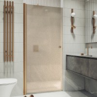 Душевая дверь в нишу Maybahglass MGD-811-2 90 см, профиль бронза, стекло бронза матовое