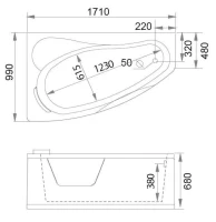Акриловая ванна Gemy G9046 II B L Акриловая ванна Gemy G9046 II B L