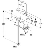 Смеситель для биде Kludi Decus 542170575 хром Смеситель для биде Kludi Decus 542170575 хром
