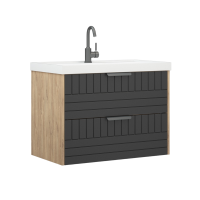 Мебель для ванной комнаты Corozo Инди 80 дуб канзас, графит