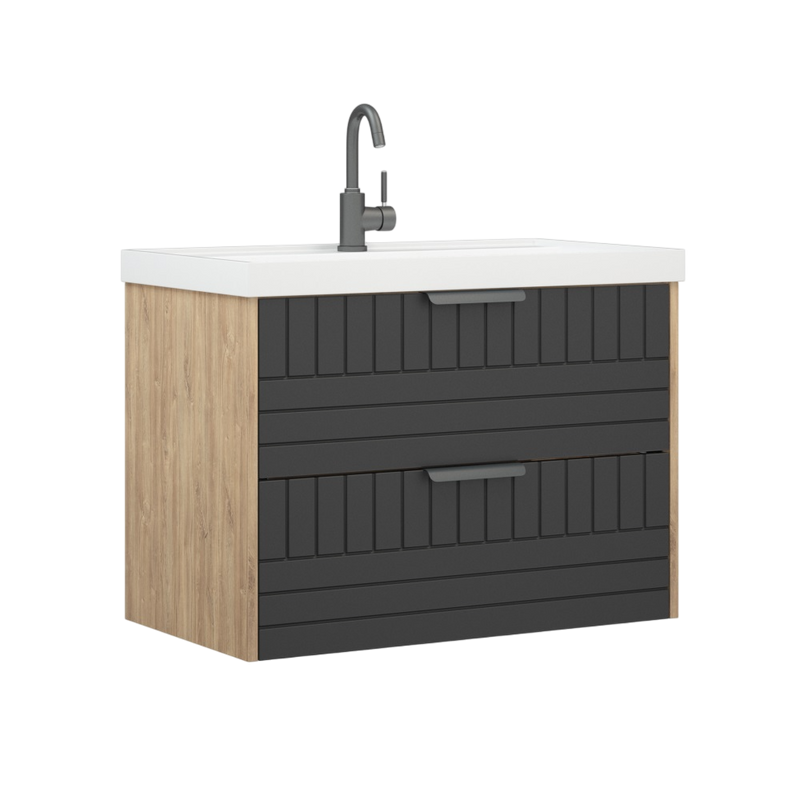 Мебель для ванной комнаты Corozo Инди 80 дуб канзас, графит