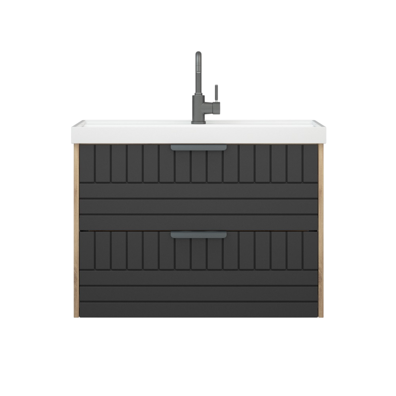 Мебель для ванной комнаты Corozo Инди 80 дуб канзас, графит