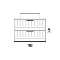 Мебель для ванной комнаты Corozo Инди 80 дуб канзас, графит
