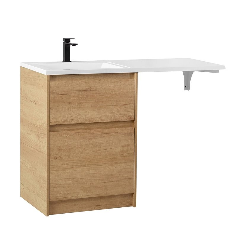 Тумба с раковиной BelBagno Kraft LVD 60-L rovere nebrasca nature