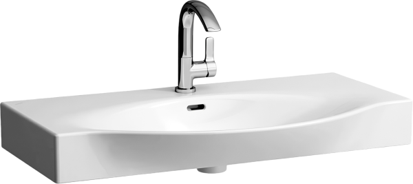 Мебельная раковина Laufen Palace 8.1170.2.000.104.R 90 накладная, белая, прямоугольная, фарфор