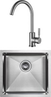 Комплект Мойка Paulmark Gerberg PM254844-BS брашированная нержавеющая сталь + Смеситель Holstein Ho212063-NI никель
