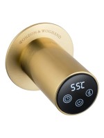 Полотенцесушитель электрический Wonzon & Woghand Hamburg WW-AL315-BG 65x45 см, скрытое подключение слева, брашированное золото, лесенка