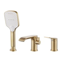 Смеситель на борт ванны Shevanik S4112G, золотой сатин Смеситель на борт ванны Shevanik S4112G, золотой сатин