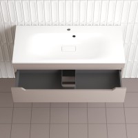 Тумба под раковину без столешницы Style Line Остин 100 подвесная, тауп темный эмаль plus