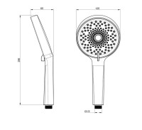Душевая лейка Wonzon & Woghand WW-88SC03-RG розовое золото