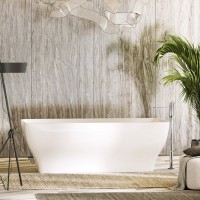 Акриловая ванна Sancos Neo FB09 170x80 см, отдельностоящая, белая, с каркасом, со сливом-переливом