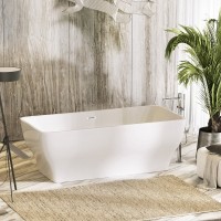 Акриловая ванна Sancos Neo FB09 170x80 см, отдельностоящая, белая, с каркасом, со сливом-переливом