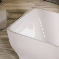 Акриловая ванна Sancos Neo FB09 170x80 см, отдельностоящая, белая, с каркасом, со сливом-переливом
