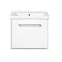 Тумба с раковиной AQUATON Мерида 60 new белый глянец