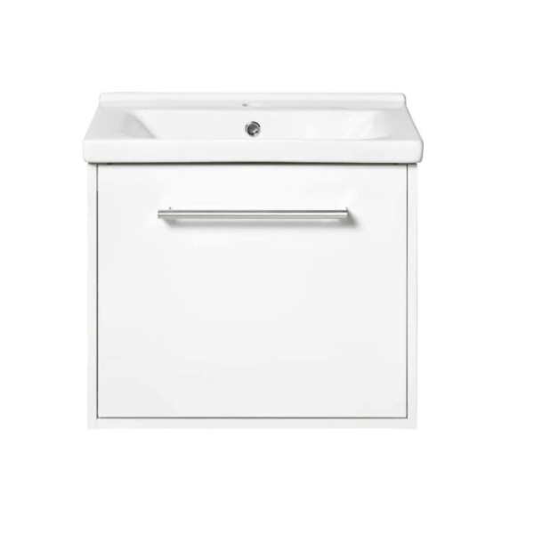 Тумба с раковиной AQUATON Мерида 60 new белый глянец