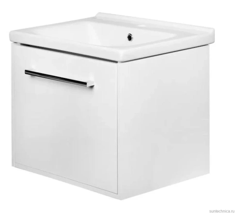 Тумба с раковиной AQUATON Мерида 60 new белый глянец