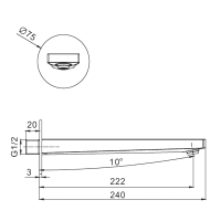 Излив Raglo R473.61 хром