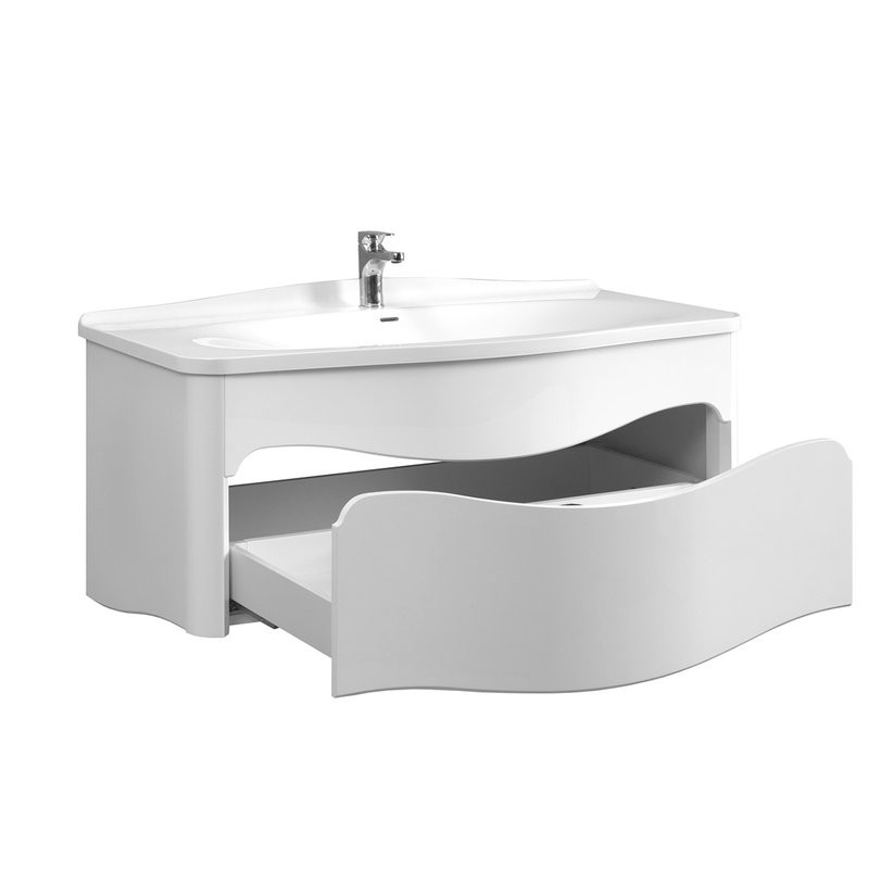 Тумба с раковиной Belux Анжело НП 110-01 подвесная, матовая белая