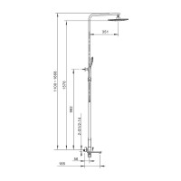 Душевая стойка Gappo G17-3 G2417-3 золотой сатин