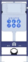 Комплект Унитаз подвесной AQUATEK Поларис AQ0700-00 безободковый, с микролифтом + Инсталляция Standard INS-0000012 + Комплект креплений KKI-0000002 + Кнопка KDI-0000027 никель