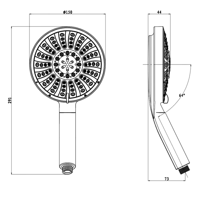 Душевая лейка Olive'S D174 хром