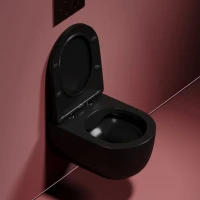 Комплект Унитаз подвесной Ceramicanova Modena Rimless CN6063MB черный матовый + Инсталляция STWORKI + Кнопка 230823 хром матовый