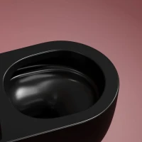 Комплект Унитаз подвесной Ceramicanova Modena Rimless CN6063MB черный матовый + Инсталляция STWORKI + Кнопка 230823 хром матовый