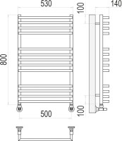 Полотенцесушитель водяной Terminus Берн П13 500х800