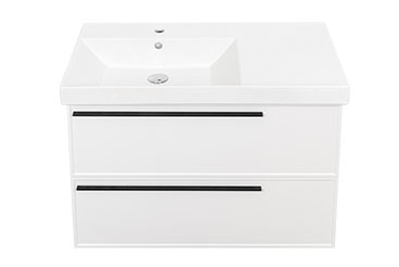 Тумба с раковиной La Fenice Elba Twin 90 подвесная, bianca, раковина Cubo 90 L