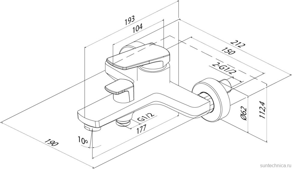 Смеситель для ванны с душем IDDIS Ever EVESB00i02WA хром