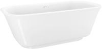 Акриловая ванна BelBagno Due BB702 170x80 см, отдельностоящая, белая, на ножках, со сливом-переливом, с донным клапаном