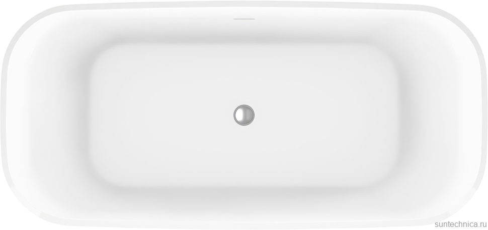 Акриловая ванна BelBagno Due BB702 170x80 см, отдельностоящая, белая, на ножках, со сливом-переливом, с донным клапаном