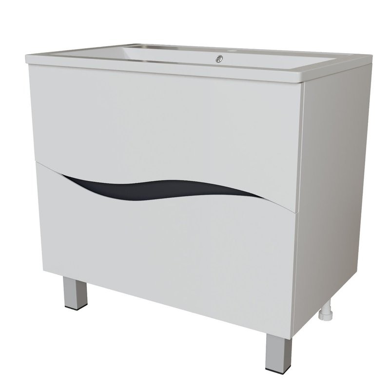 Тумба д/ванной "Лайф-80" под ум.Марго-80 (Mixline) (ПВХ)