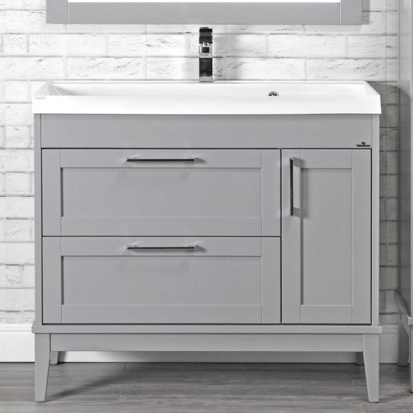 Тумба с раковиной ValenHouse Эйвори 105 серая