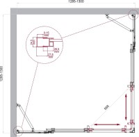 Душевой уголок BelBagno Luce A-22-100+30-C-Cr профиль хром, стекло прозрачное