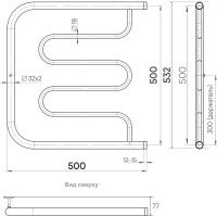 Полотенцесушитель водяной Indigo Standart FSW50-50