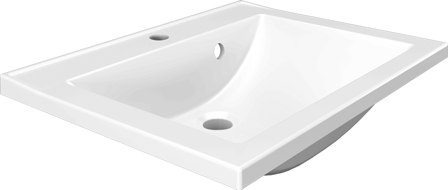 Тумба с раковиной Mixline Этьен 58 глянцевая белая, раковина Roma 58