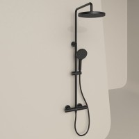 Душевая стойка Sancos Teo SC11001MB с термостатом, черный