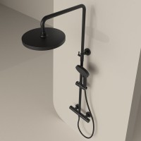 Душевая стойка Sancos Teo SC11001MB с термостатом, черный