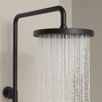 Душевая стойка Sancos Teo SC11001MB с термостатом, черный