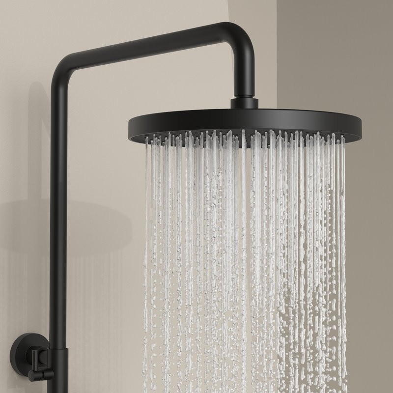 Душевая стойка Sancos Teo SC11001MB с термостатом, черный