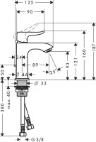 Смеситель для раковины Hansgrohe Metris 31088000