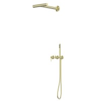 Душевой комплект Abber Perfekte 316 AF8A18BG С ВНУТРЕННЕЙ ЧАСТЬЮ, брашированное золото