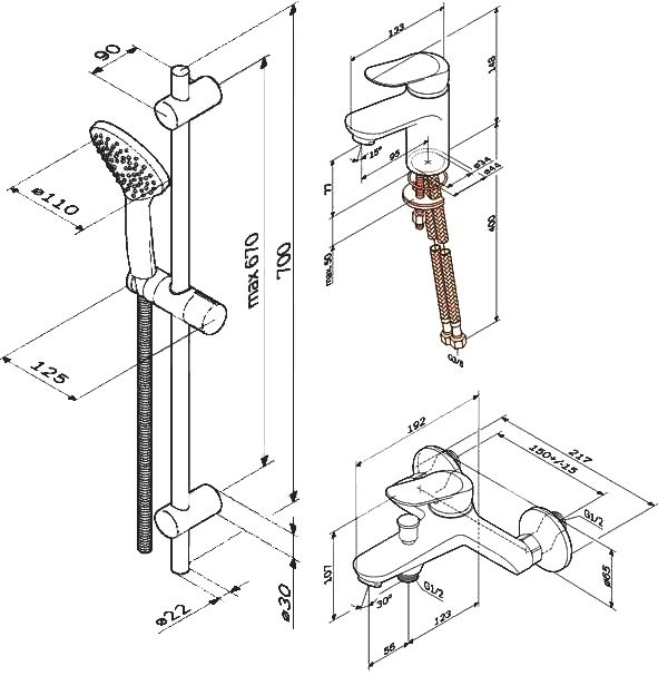 Комплект для ванной AM.PM Sunny F40985C00