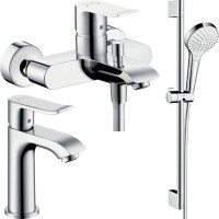 Комплект для ванной Hansgrohe Metris 31480000 + 31088000 + душевой гарнитур