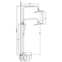 Душевая стойка AZARIO Alanti AZ-K2332BN сатин