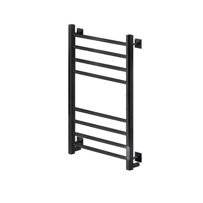 Полотенцесушитель электрический Comfysan Unico-K EC-8 80x45 см, подключение справа, слева, матовый черный, лесенка, из стали