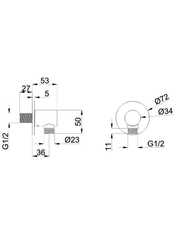 Шланговое подключение WHITECROSS Y1018GLB брашированное золото